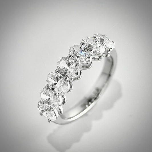 Oval Shaped Half Eternity Ring | 0.30ct each